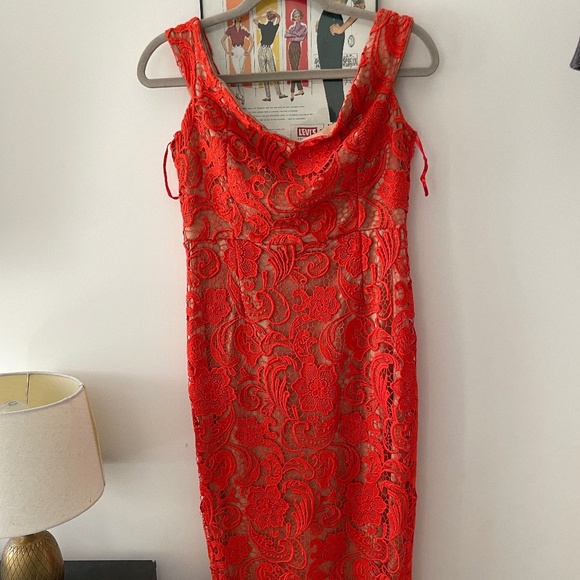 Boohoo Dresses & Skirts - ❤️Boohoo Lace Off The Shoulder Midi Pencil Dress